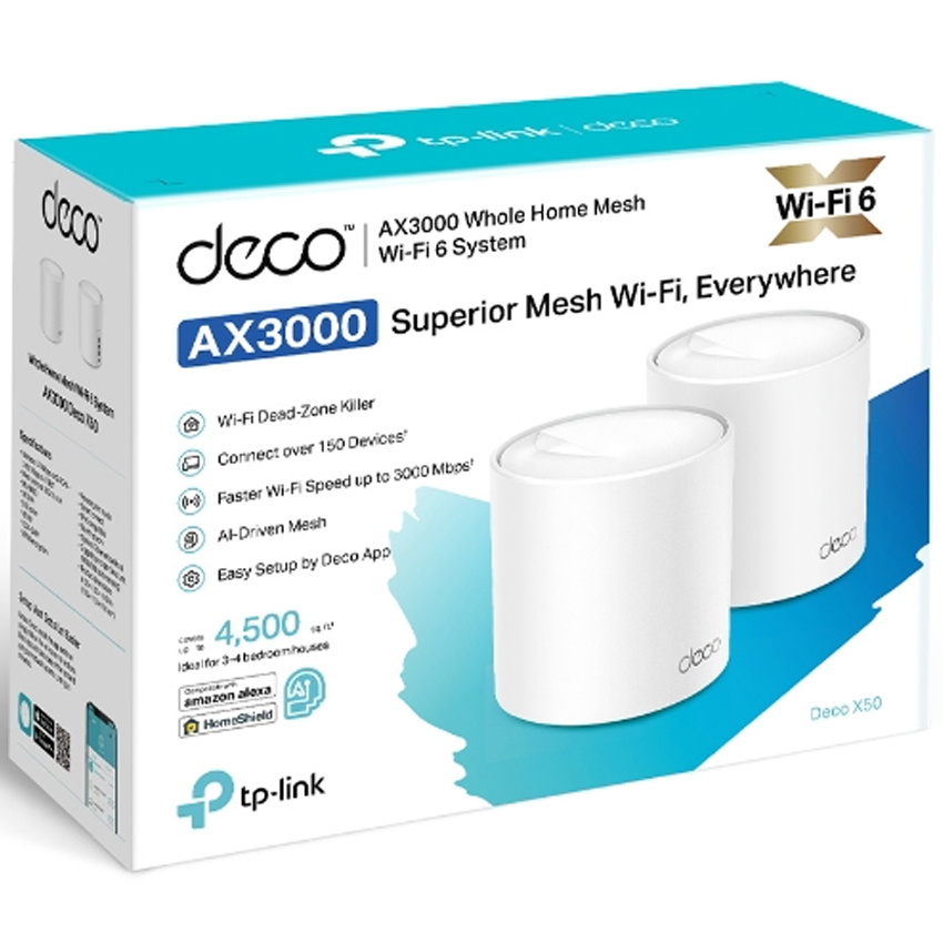 Access Point Tp-Link Deco X50 Pack x 2 Ax3000 Wifi 6 Mesh Gigabit